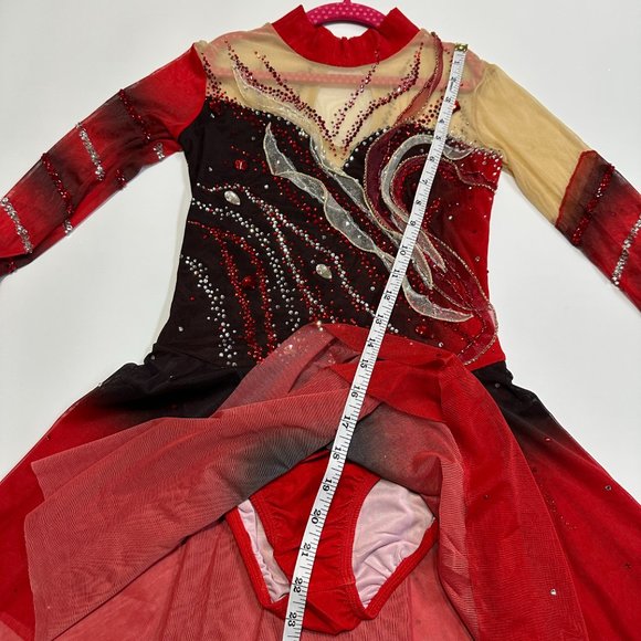 Used once Figure Skating Dress Size 12 (7~10T) with Hair Scrunchies 130~140cm - Picture 12 of 12